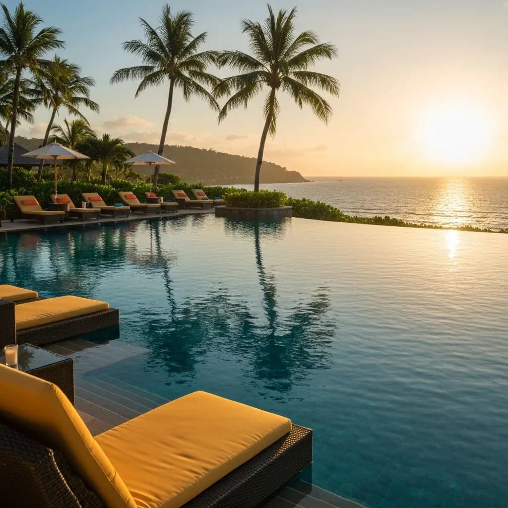 Piscina de resort premium